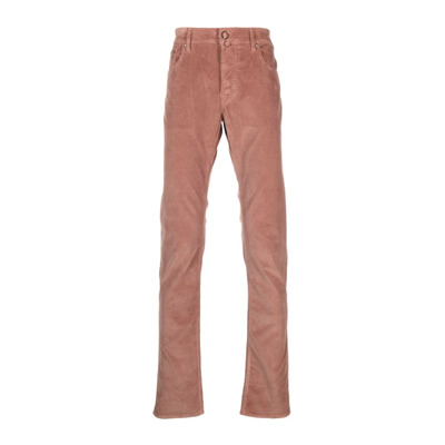 Ribfluwelen broek met speciale Japanse stoffen Jacob Cohën , Pink , Heren