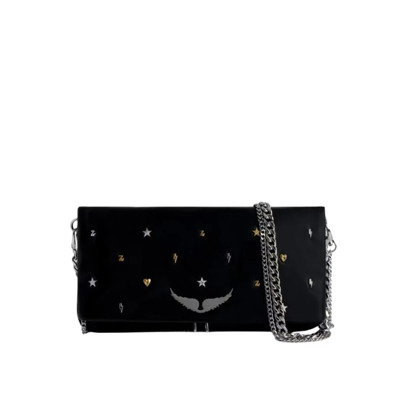 Rock Lucky Charms Zwarte Tas Zadig & Voltaire , Black , Dames