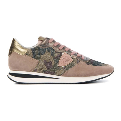 Roze Leren Sneakers Philippe Model , Pink , Dames