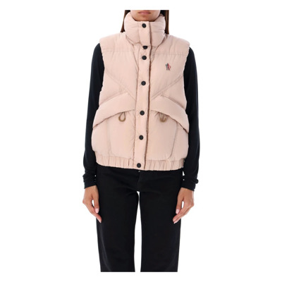 Roze buitenkleding vest Aw24 Moncler , Pink , Dames