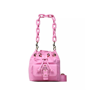 Roze emmer tas met gouden details Versace Jeans Couture , Pink , Dames