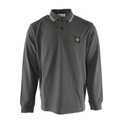 Slim Fit Grijs Katoen Polo Stone Island , Gray , Heren