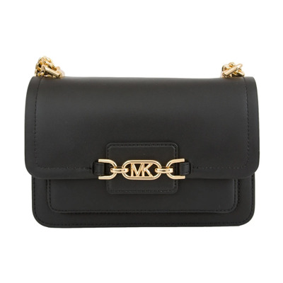 Stijlvolle Leren Handtas in Zwart Michael Kors , Black , Dames