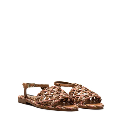 Stijlvolle Milano Platte Sandalen Liu Jo , Brown , Dames