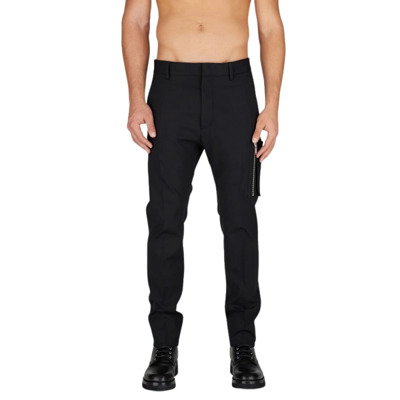 Stretch Wol Slim-fit Broek Dsquared2 , Black , Heren