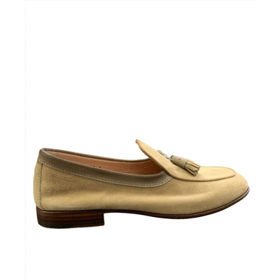 Suède Loafers met Leren Zolen Santoni , Beige , Heren