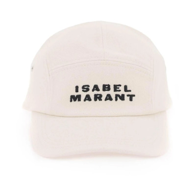 Tedji Baseball Cap met geborduurd logo Isabel Marant , Beige , Dames