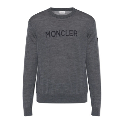 Trui met logo Moncler , Gray , Heren