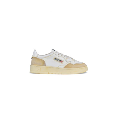 Vintage lage sneakers in wit leer Autry , White , Heren