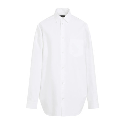 Witte Katoenen Shirt Ronde Zoom Balenciaga , White , Dames