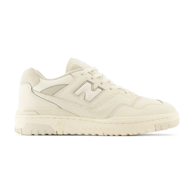 Witte Leren Sneaker met Logo Detail New Balance , Beige , Heren