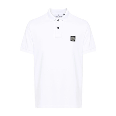 Witte Polo Slim Fit T-shirts Stone Island , White , Heren