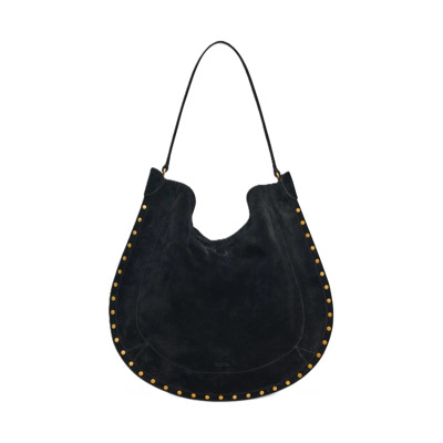 Zachte Hobo Tas met Gouden Studs Isabel Marant Étoile , Gray , Dames