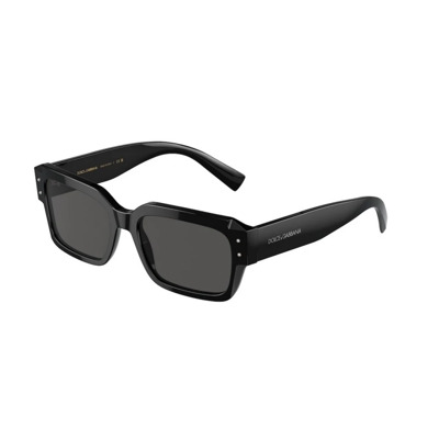 Zwarte Frame, Donkergrijze Lenzen Zonnebril Dolce & Gabbana , Black , Unisex