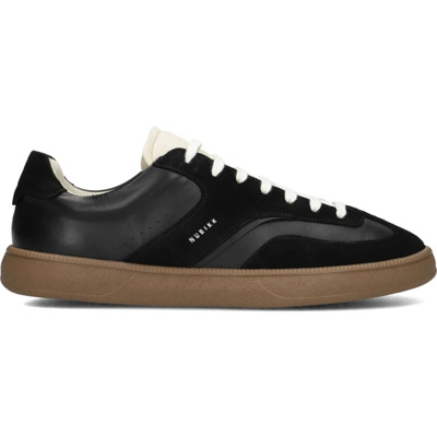 Zwarte Leren Sneakers Ray Owen Nubikk , Black , Dames