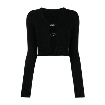 Zwarte Open Voorkant Cardigan Trui Heron Preston , Black , Dames