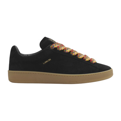 Zwarte leren sneakers met chunky design Lanvin , Black , Heren