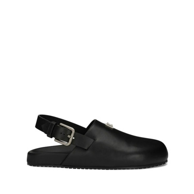 Zwarte platte schoenen met enkelband Dolce & Gabbana , Black , Heren