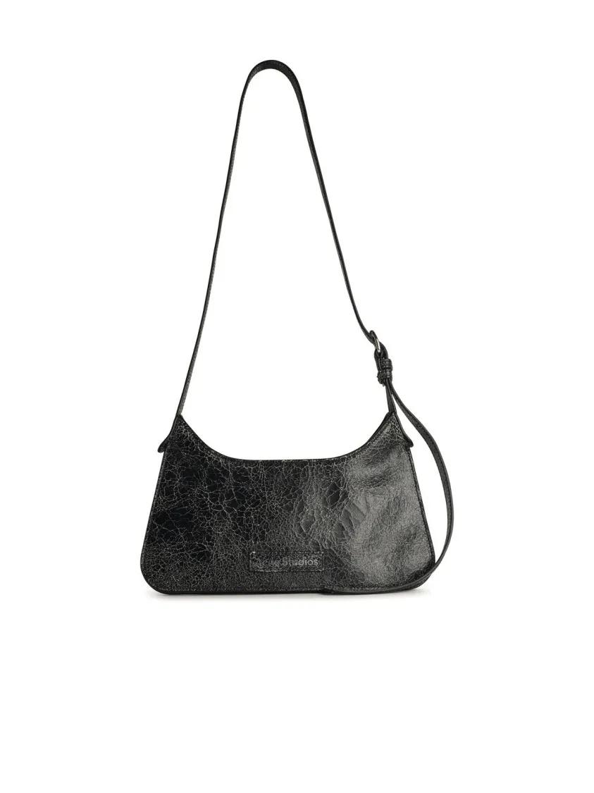 Acne Studios Shoppers - Black Leather Bag in zwart