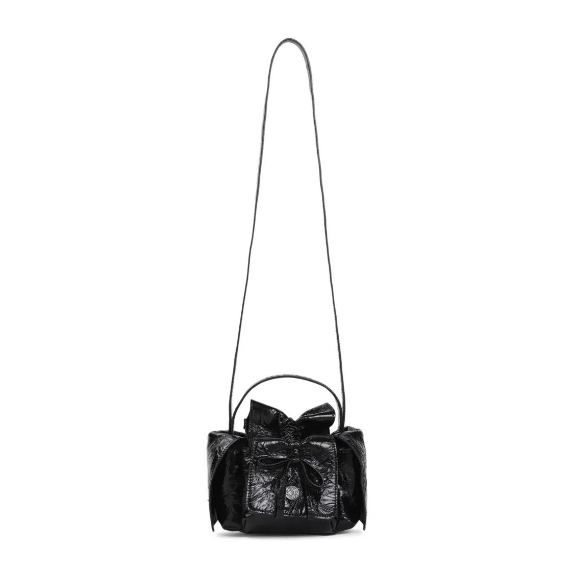 Acne Studios Shoppers - Multipocket Mini Black Lamb Leather Shoulder Bag in zwart