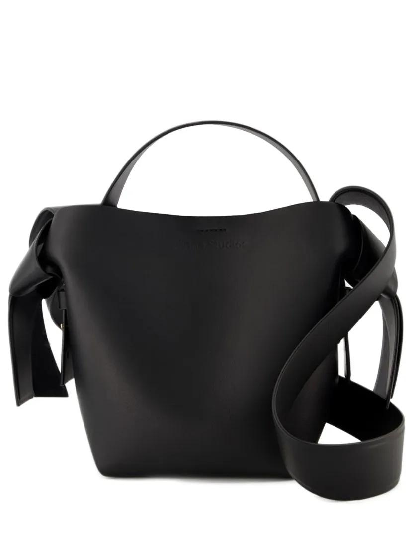 Acne Studios Shoppers - Musubi Mini Crossbody - Black - Leather in zwart