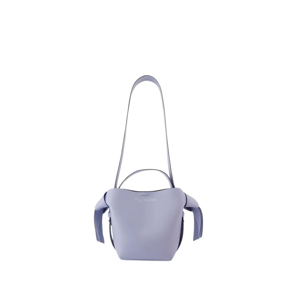 Acne Studios Shoppers - Musubi Mini R Shoulder Bag - Leather - Blue in blauw