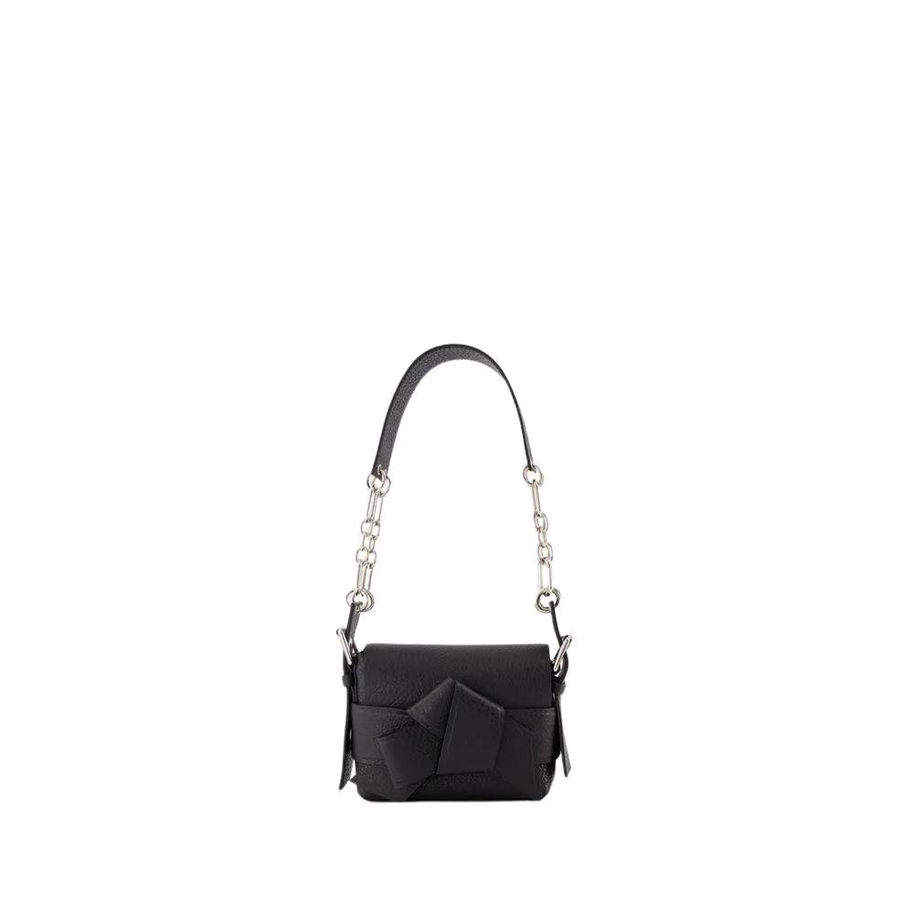 Acne Studios Shoppers - Musubi Shoulder Bag - Leather - Black in zwart