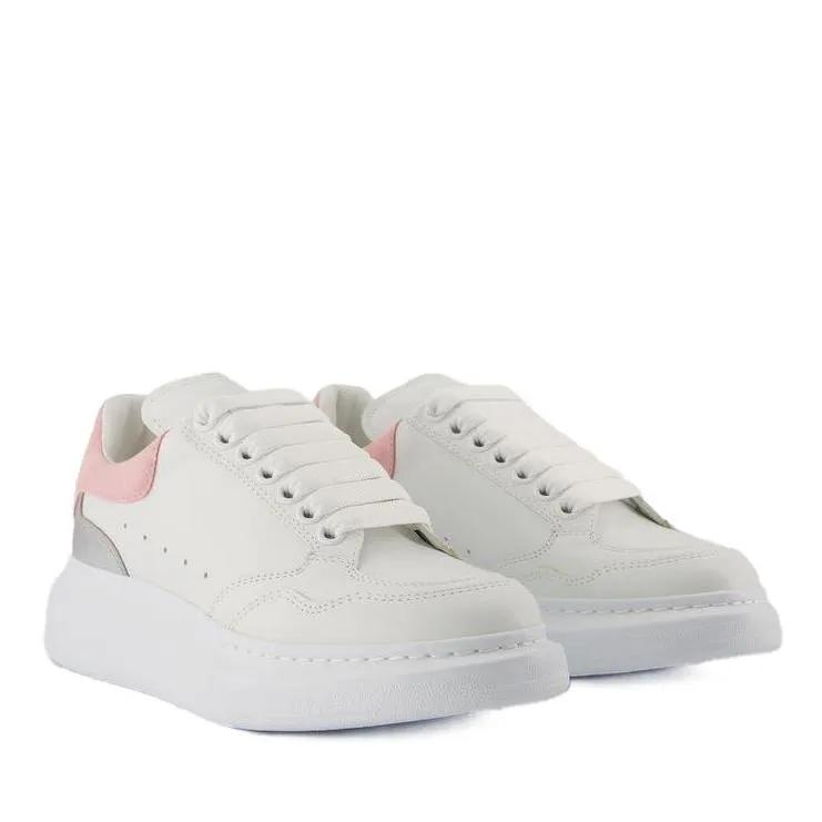 Alexander McQueen Sneakers - Oversized Sneakers - Leather - White/Pink in wit