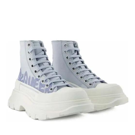 Alexander McQueen Sneakers - Tread Slick Sneakers - Leather in blauw