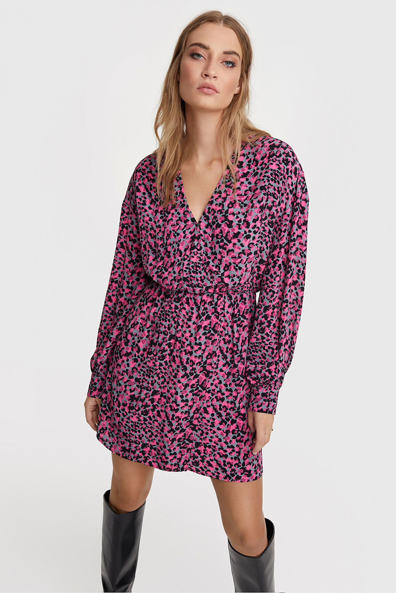 Alix The Label 2309381472 ladies woven dots wrap dress