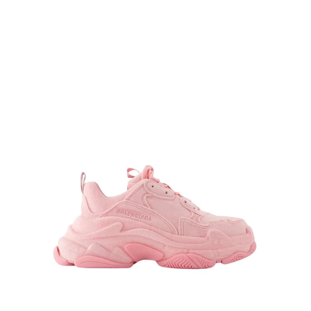 Balenciaga Sneakers - Triple S Sneakers - Leather - Pink in roze