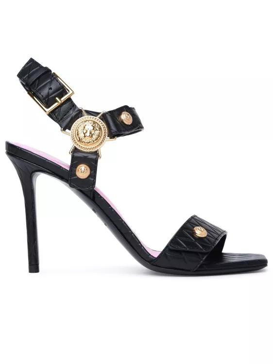 Balmain Sandalen - Black Leather Sandals in zwart