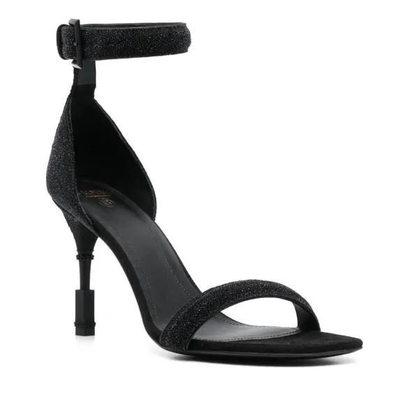 Balmain Sandalen - Black Moneta Glitter Sandals in zwart