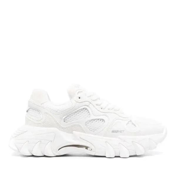 Balmain Sneakers - B-East Panelled Chunky Blanc Sneakers in wit