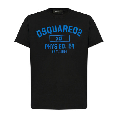 Bedrukt T-shirt Dsquared2 , Black , Heren