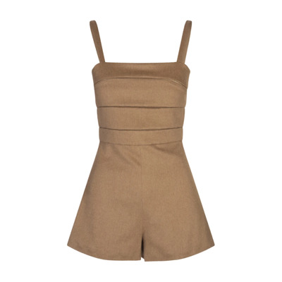 Beige Jurk met Dunne Bandjes Max Mara , Beige , Dames