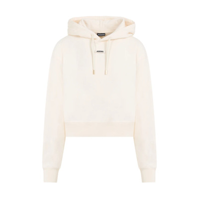 Beige Katoenen Hoodie Ss24 Jacquemus , Beige , Dames