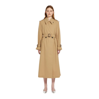 Beige wollen blend double-breasted trenchcoat Max Mara Weekend , Beige , Dames