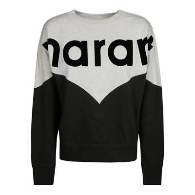 Bicolor Logo Sweater Houston Isabel Marant Étoile , Black , Dames