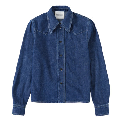 Blauwe Blouses Closed , Blue , Dames