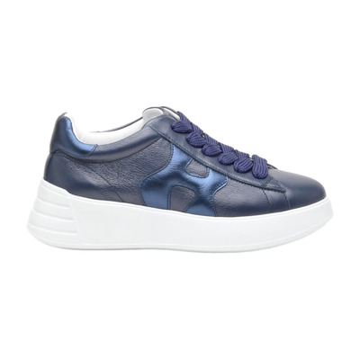 Blauwe Leren Sneakers met Memory Foam Zool Hogan , Blue , Dames