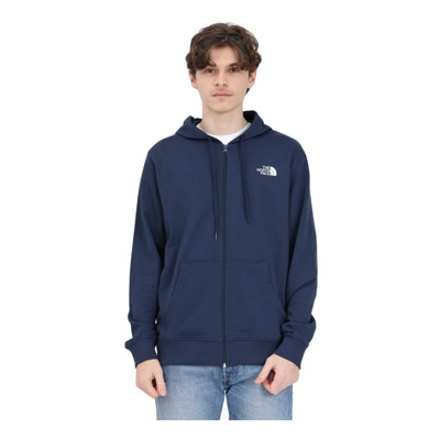 Blauwe Trui met Contrast Logo The North Face , Blue , Heren