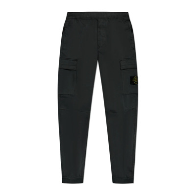 Broek met logo Stone Island , Black , Heren