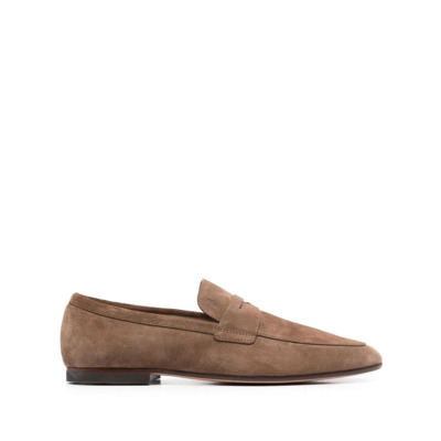 Bruine Suède Mocassin Schoenen Tod's , Brown , Heren