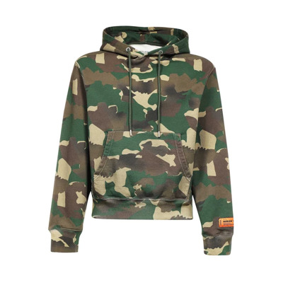 Camouflage Katoenen Hoodie Heron Preston , Green , Heren