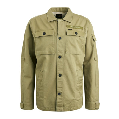 Cargo Overshirt Gewassen Twill Jas PME Legend , Green , Heren