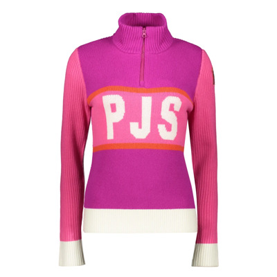 Contrasterende Ribgebreide Wollen Trui Parajumpers , Pink , Dames