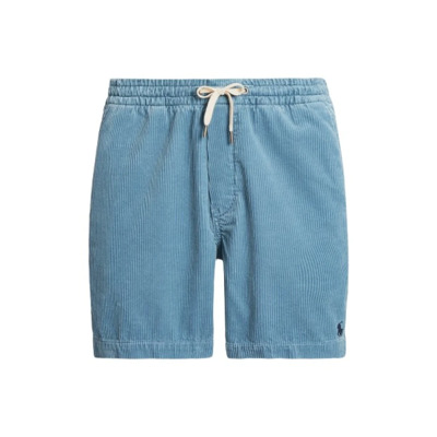 Corduroy Shorts met Logo Borduursel Polo Ralph Lauren , Blue , Heren