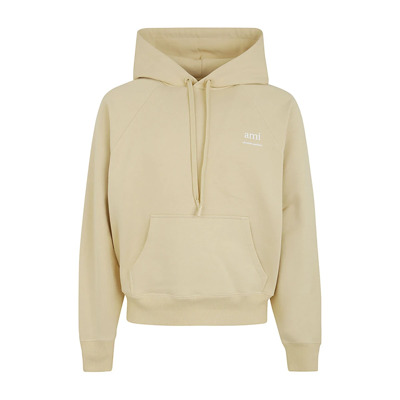 Crème Hoodie Blijf Gezellig Stijlvol Ami Paris , Beige , Heren