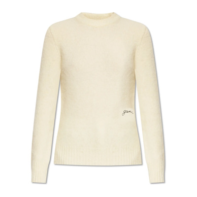 Crewneck sweater Ganni , Beige , Dames